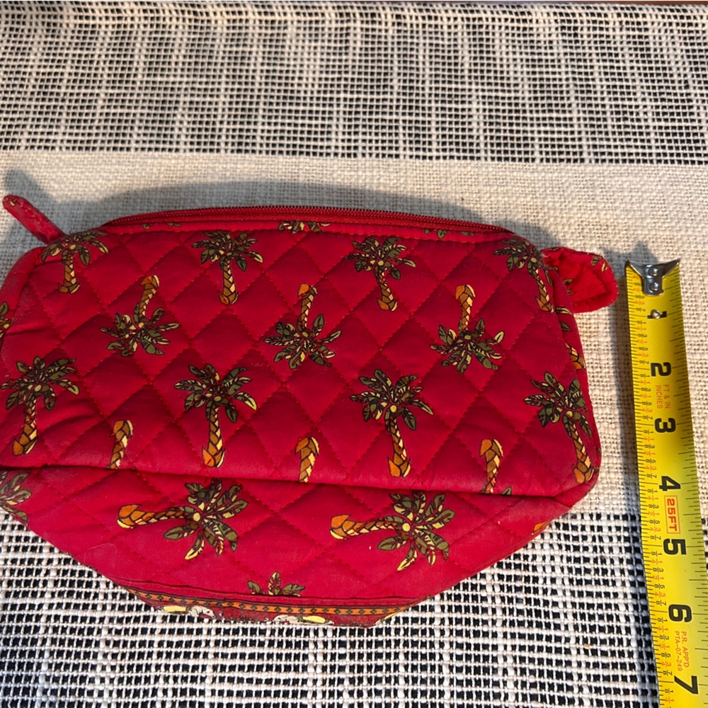 Red Quilted Cosmetic Case
